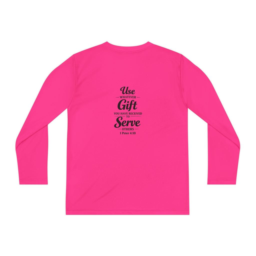 Youth Long Sleeve Tee — "Sent to Serve" Inspirational Christian Shirt