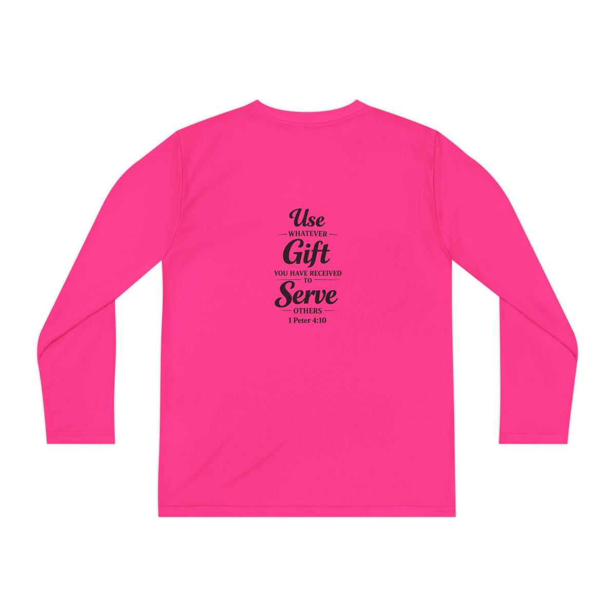 Youth Long Sleeve Tee — "Sent to Serve" Inspirational Christian Shirt