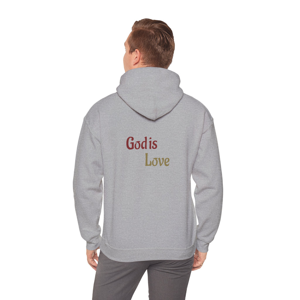 God Is Love Hoodie — Inspirational Christian Sweatshirt with Script Text