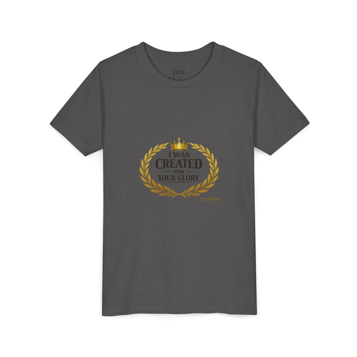 Kids 'I Was Created For Your Glory' Short Sleeve Tee — Christian Youth Faith Shirt