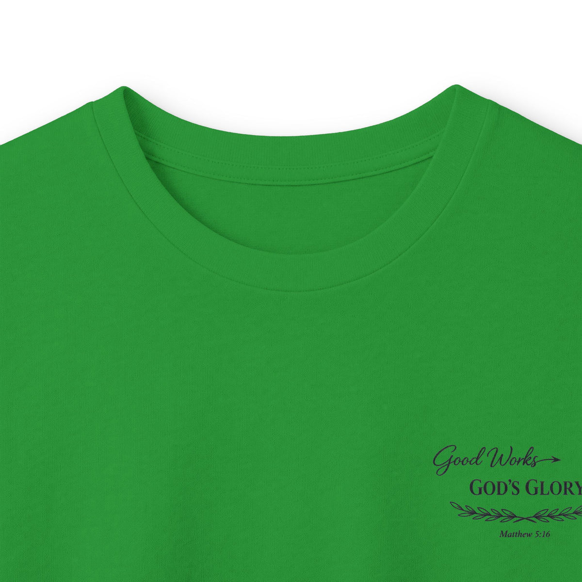 Long Sleeve Tee — "Good Works for God’s Glory" Christian Faith Shirt (Matthew 5:16)