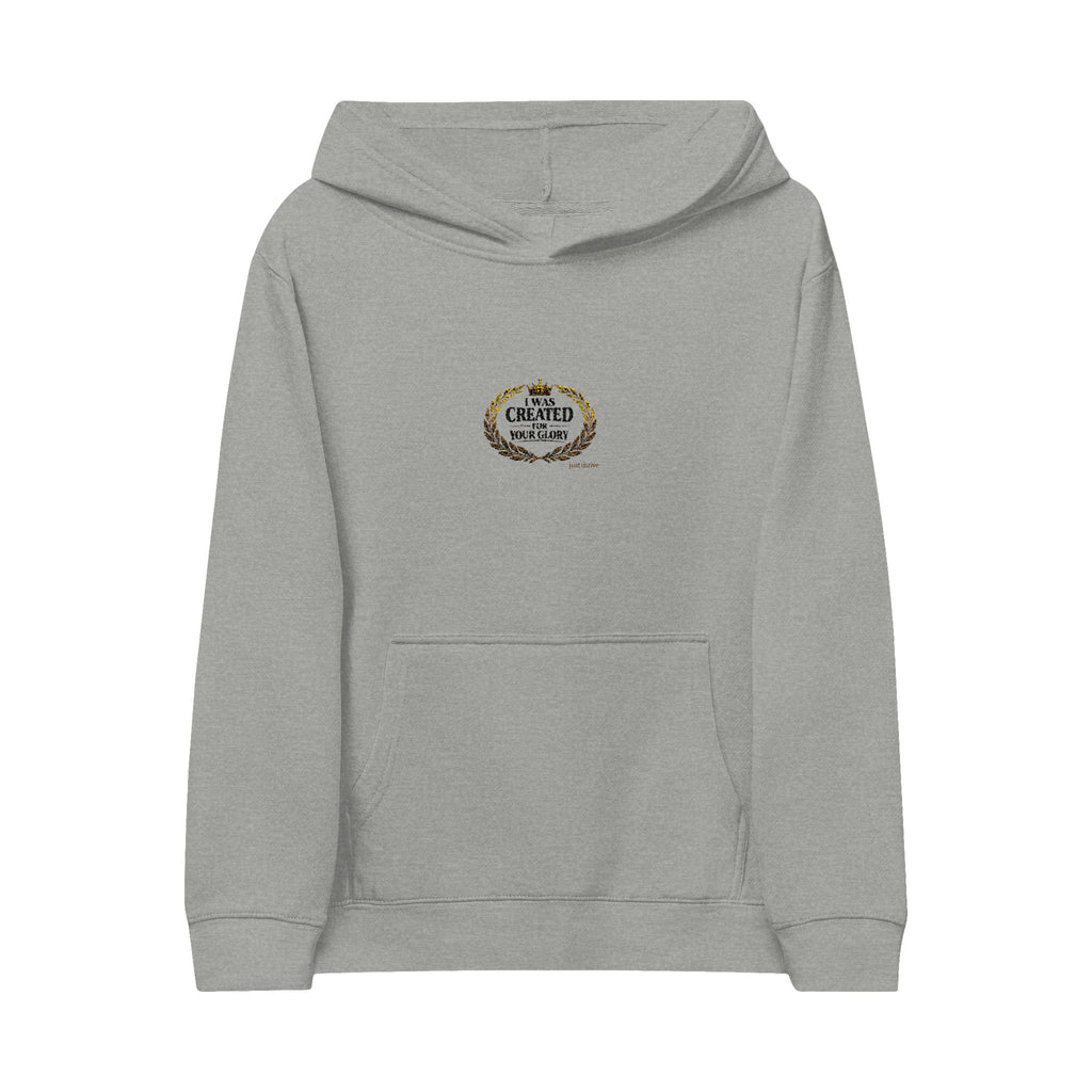 Kids Embroidered 'Created for Your Glory' Crown Hoodie