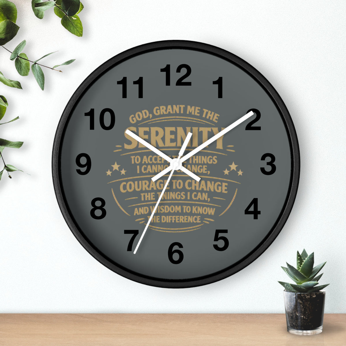 Serenity Prayer Wall Clock — Inspirational Home Décor Clock