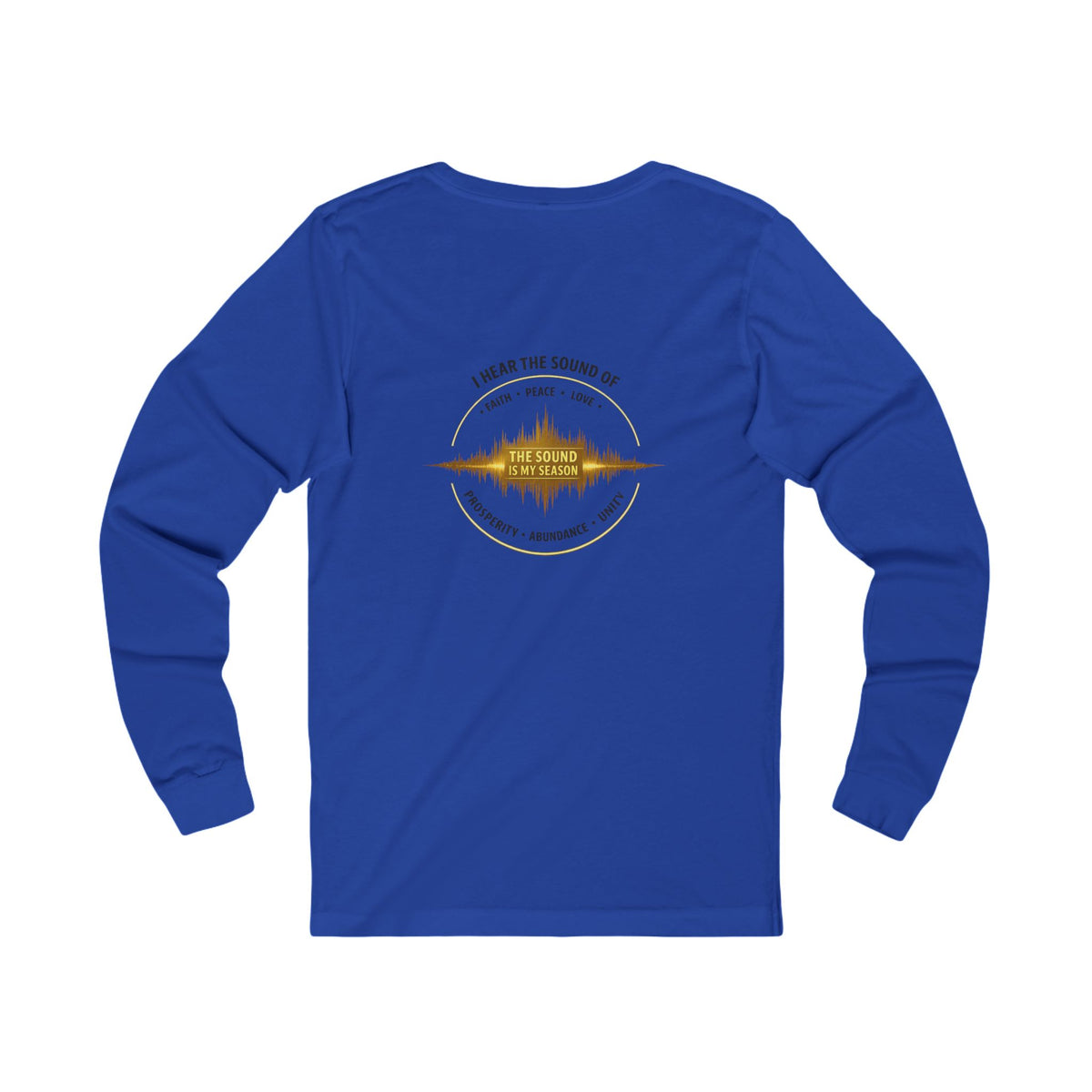 Long Sleeve Tee — “I Hear the Sound of The Lord” Worship Soundwave Design