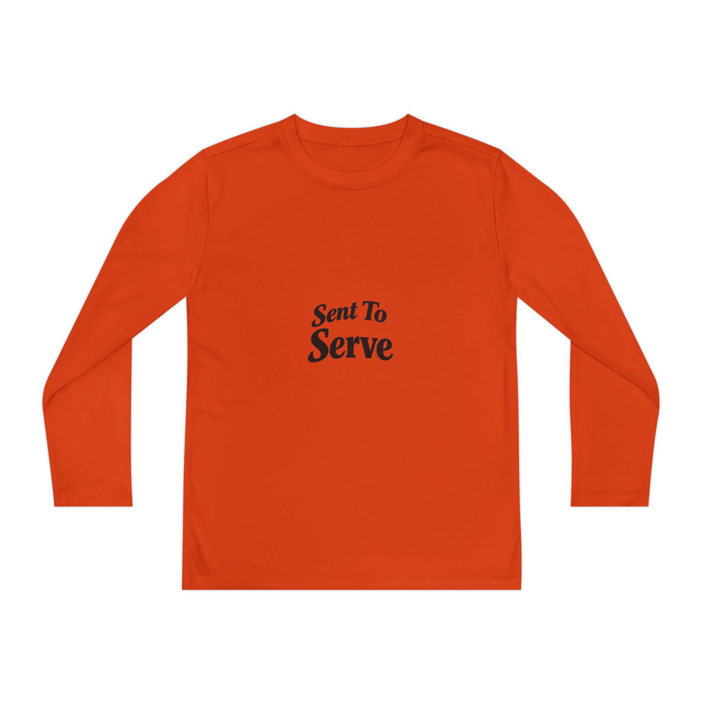 Youth Long Sleeve Tee — "Sent to Serve" Inspirational Christian Shirt