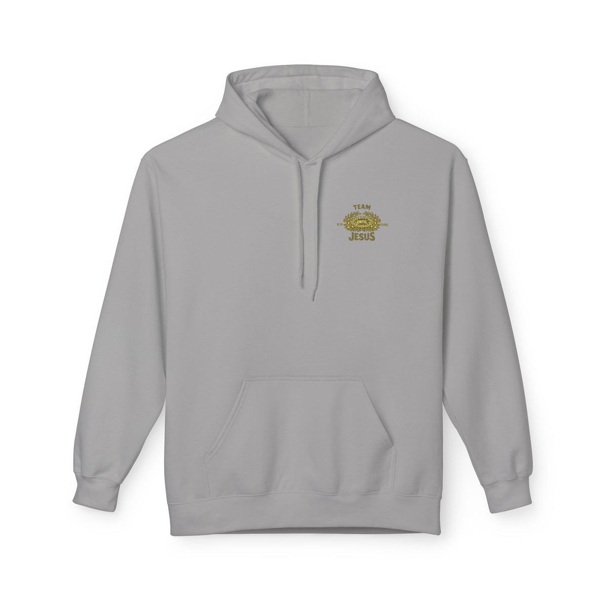 Christian Hoodie - "Team Jesus: Now Until Forever" Gold Laurel Pullover