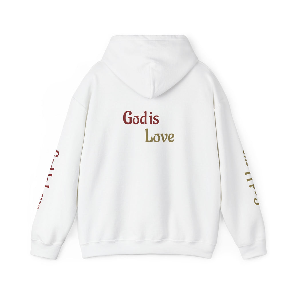 God Is Love Hoodie — Inspirational Christian Sweatshirt with Script Text