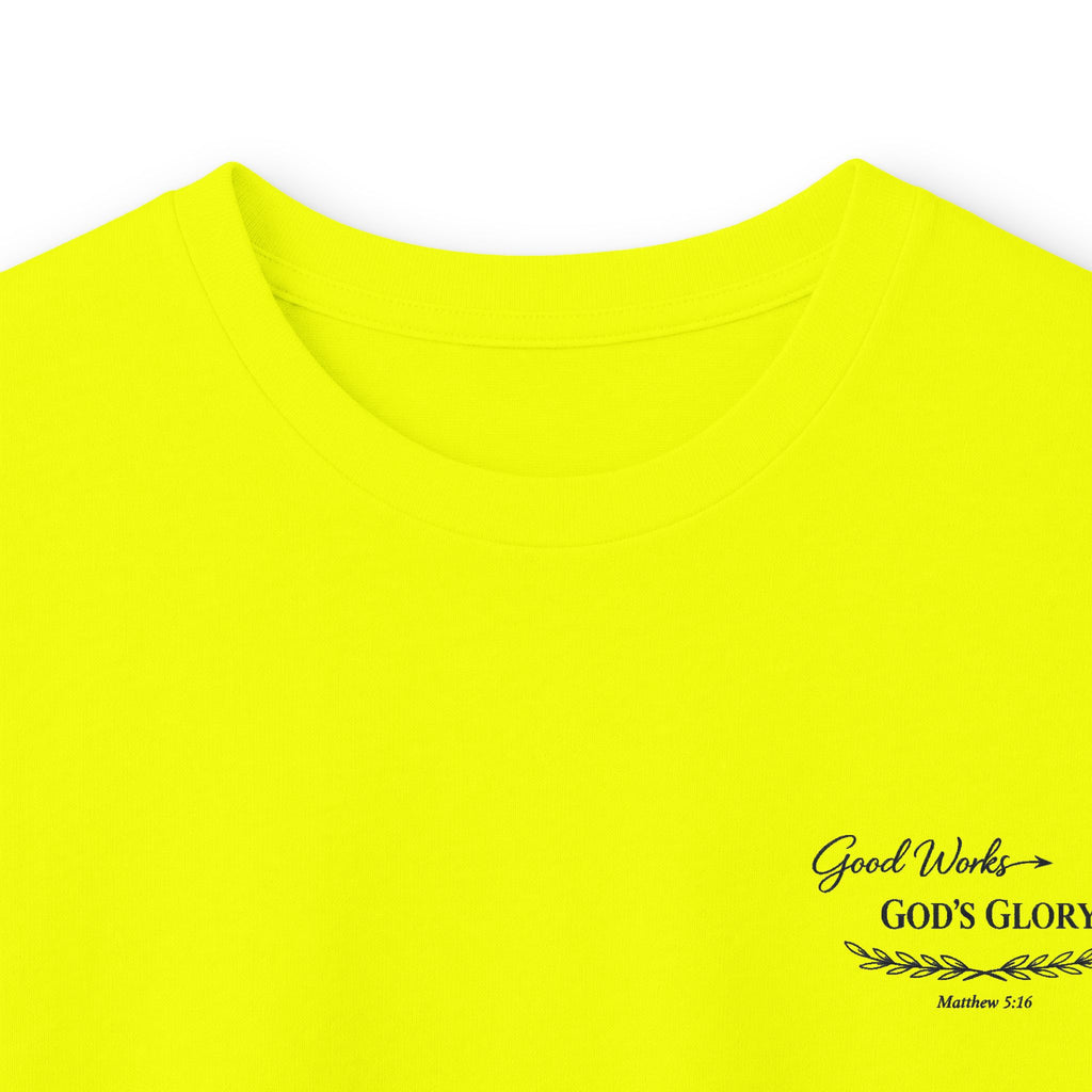 Long Sleeve Tee — "Good Works for God’s Glory" Christian Faith Shirt (Matthew 5:16)