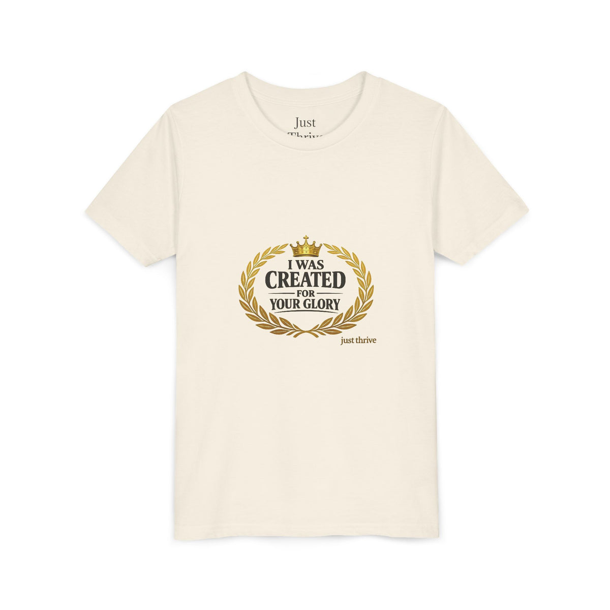 Kids 'I Was Created For Your Glory' Short Sleeve Tee — Christian Youth Faith Shirt