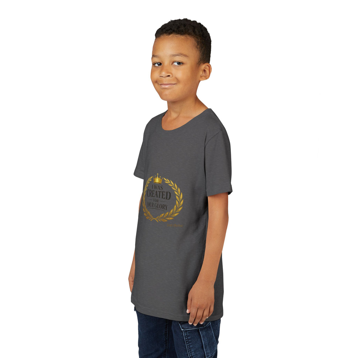 Kids 'I Was Created For Your Glory' Short Sleeve Tee — Christian Youth Faith Shirt