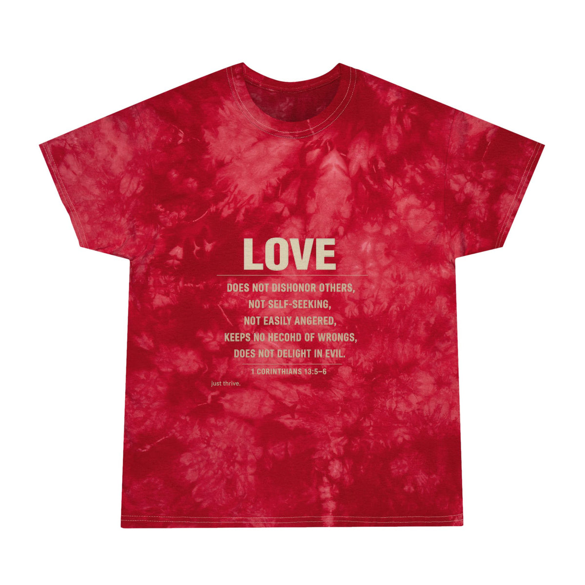 Tie-Dye Crystal Tee — "LOVE" Inspirational Graphic T-Shirt