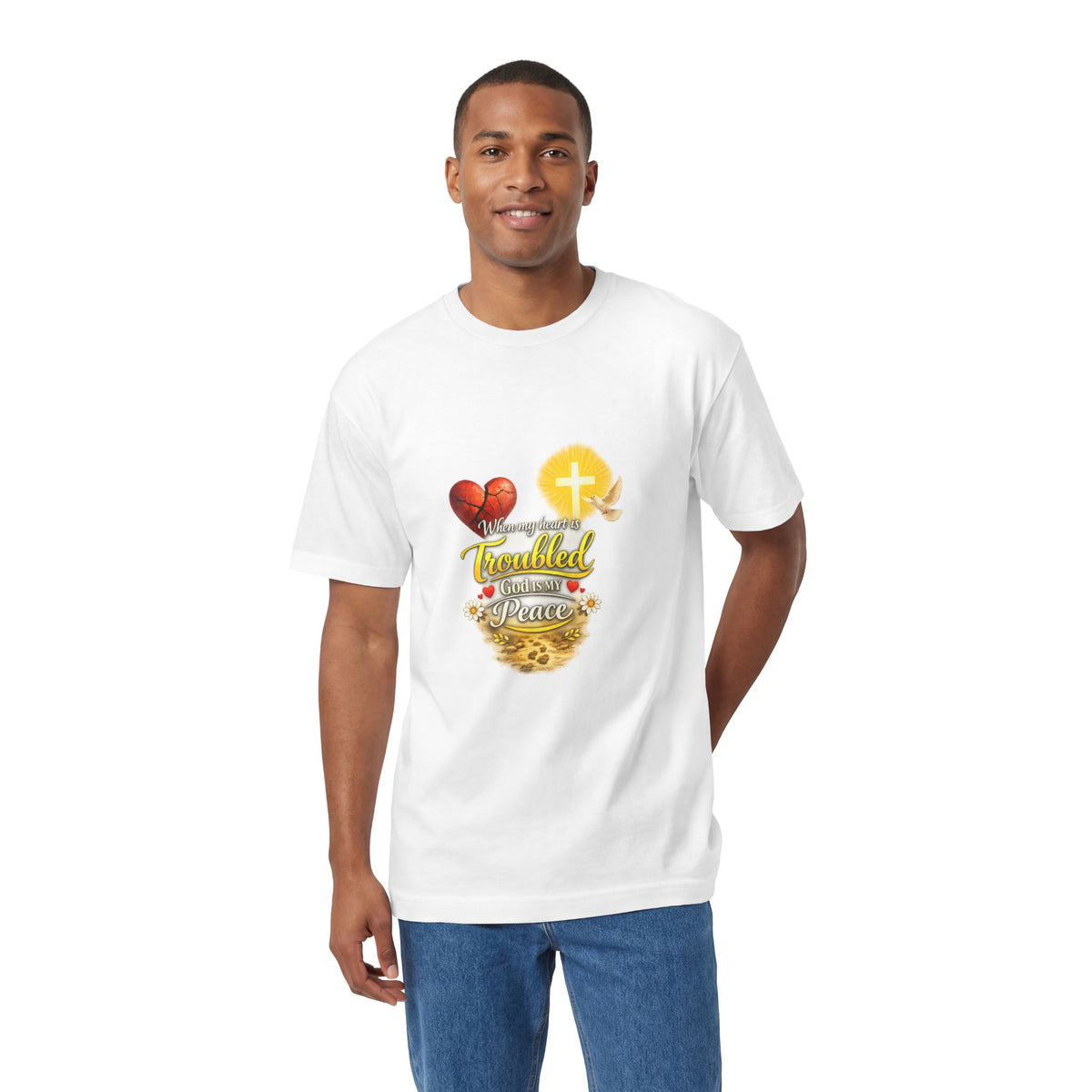 Faith & Family T-Shirt — Troubled Yet Triumphant Christian Tee
