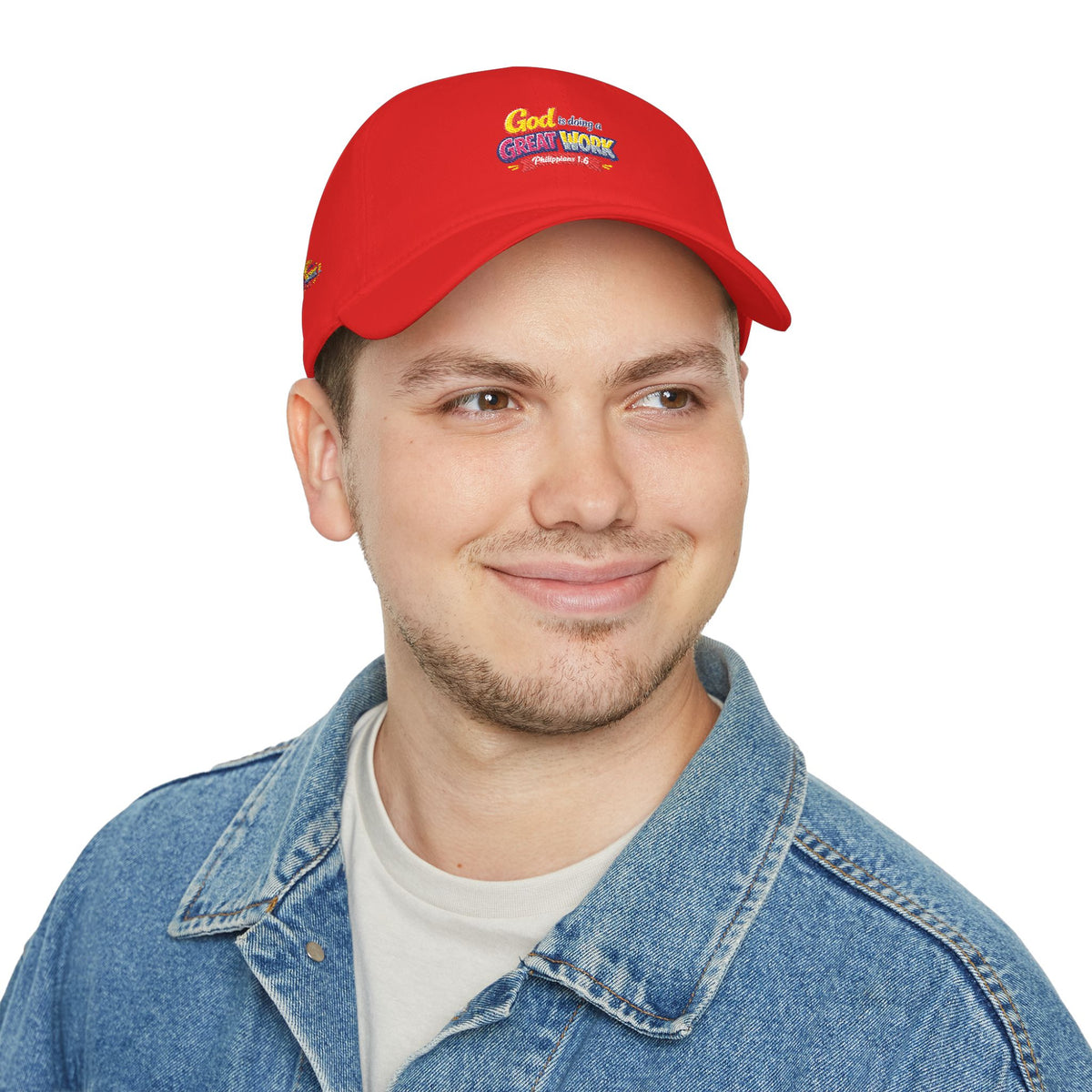 God Is Doing A Great Work Baseball Cap — Inspirational Low Profile Hat