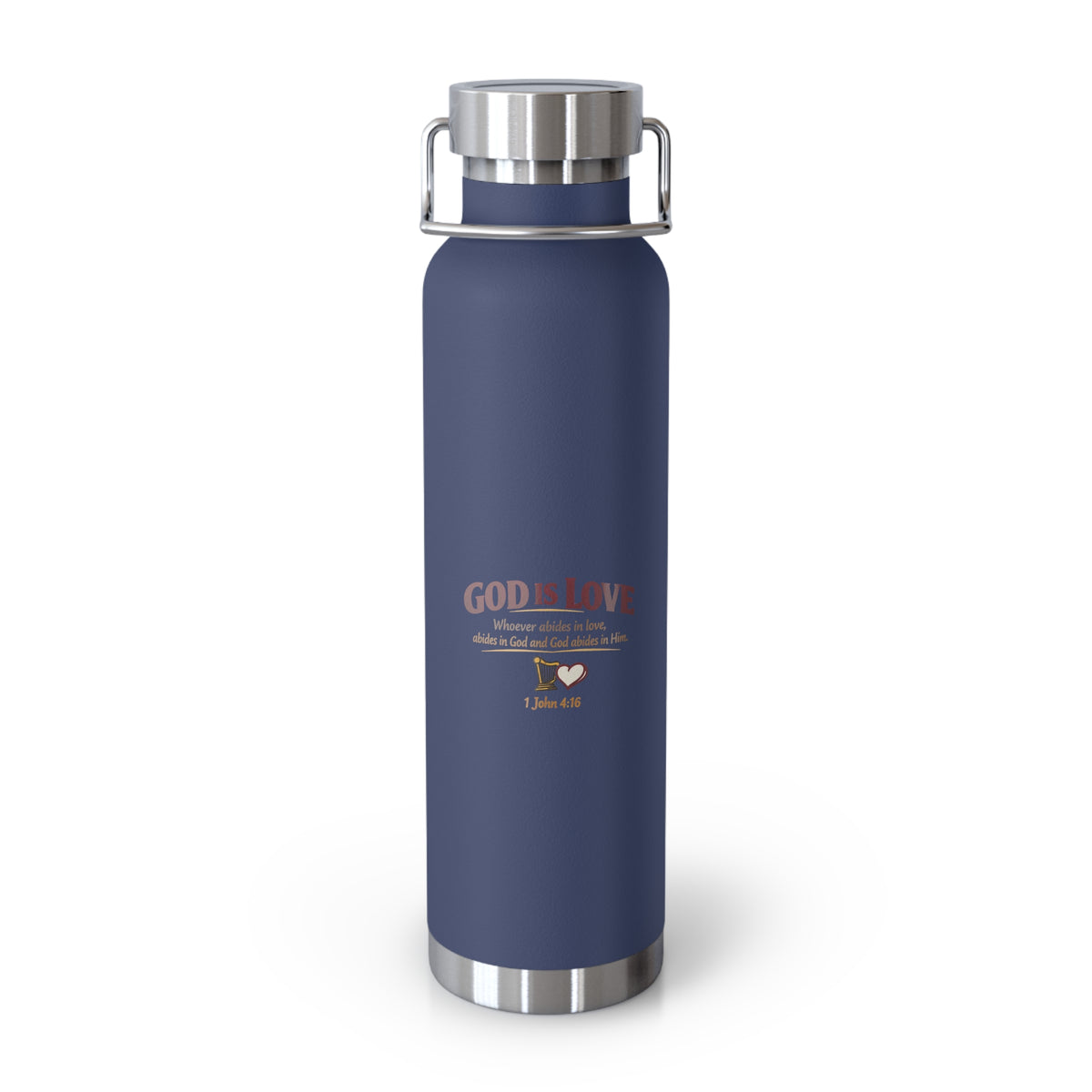 God Is Love 22oz Vacuum Insulated Bottle — Christian Faith Water Bottle