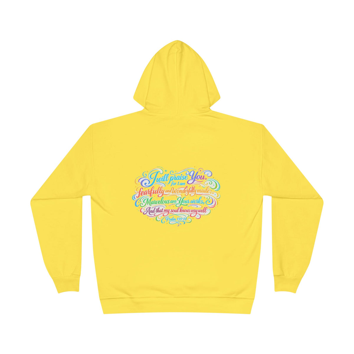 Fearfully and Wonderfully Made Pastel Eco Hoodie — Inspirational Unisex Pullover