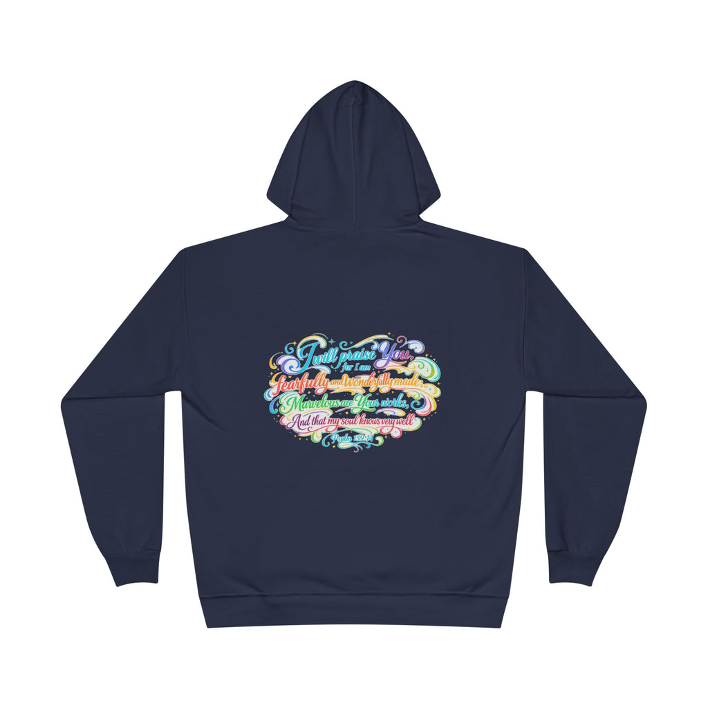 Fearfully and Wonderfully Made Pastel Eco Hoodie — Inspirational Unisex Pullover