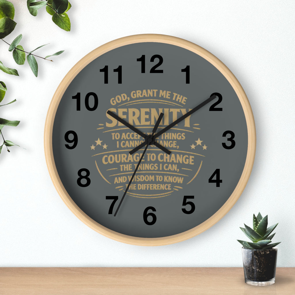 Serenity Prayer Wall Clock — Inspirational Home Décor Clock