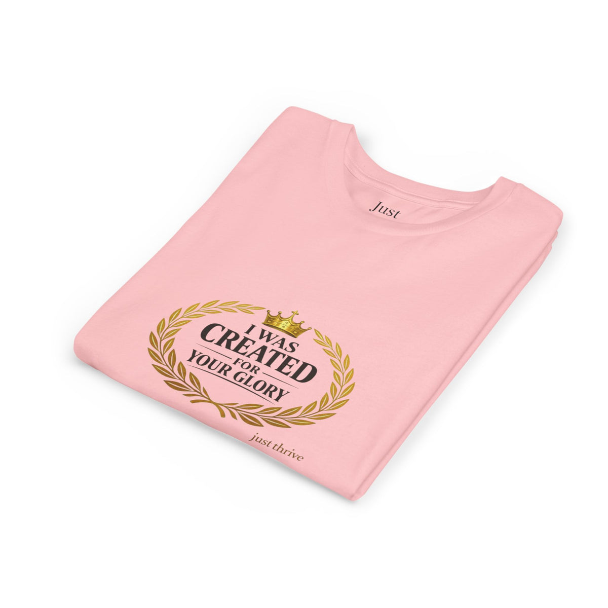 Kids 'I Was Created For Your Glory' Short Sleeve Tee — Christian Youth Faith Shirt