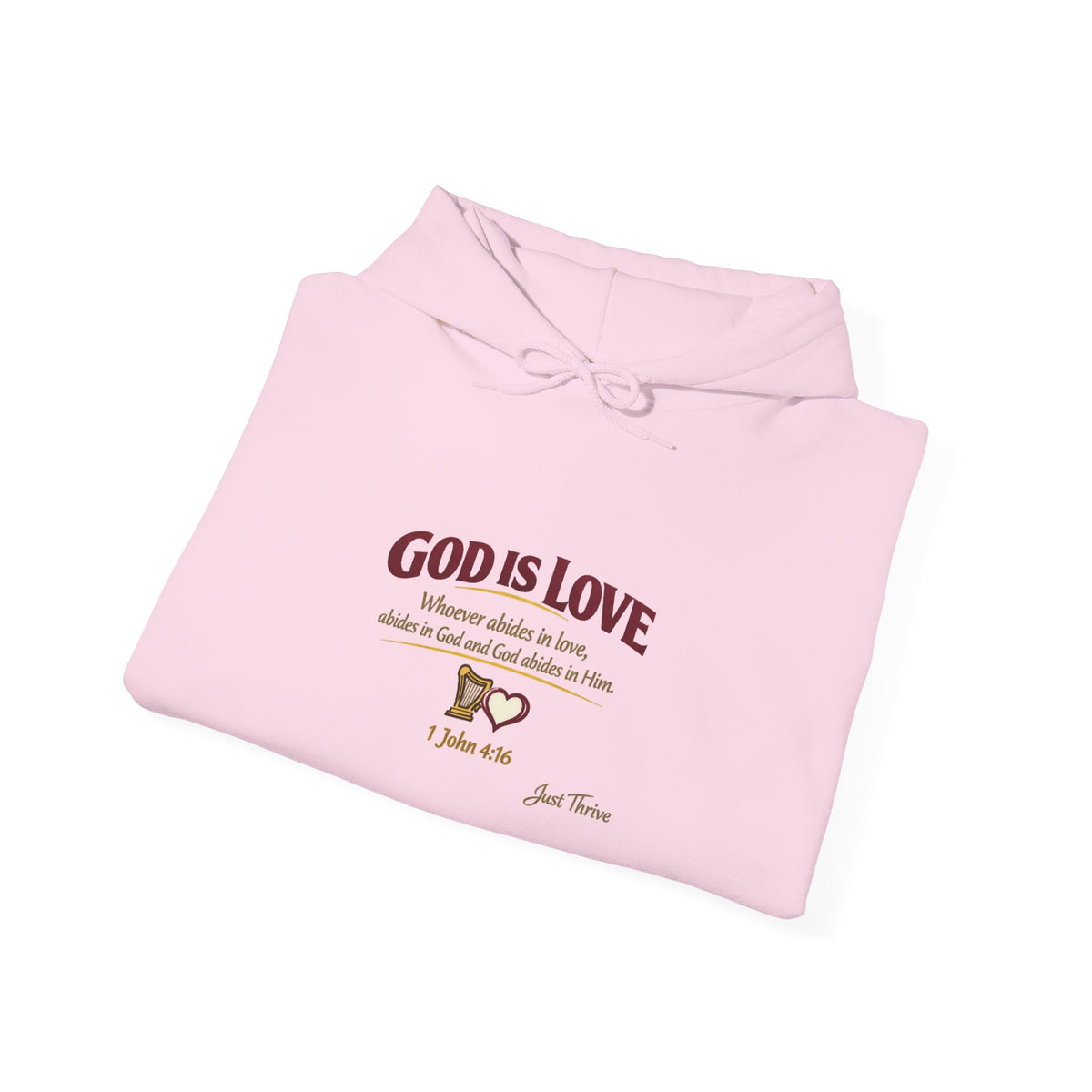 God Is Love Hoodie — Inspirational Christian Sweatshirt with Script Text