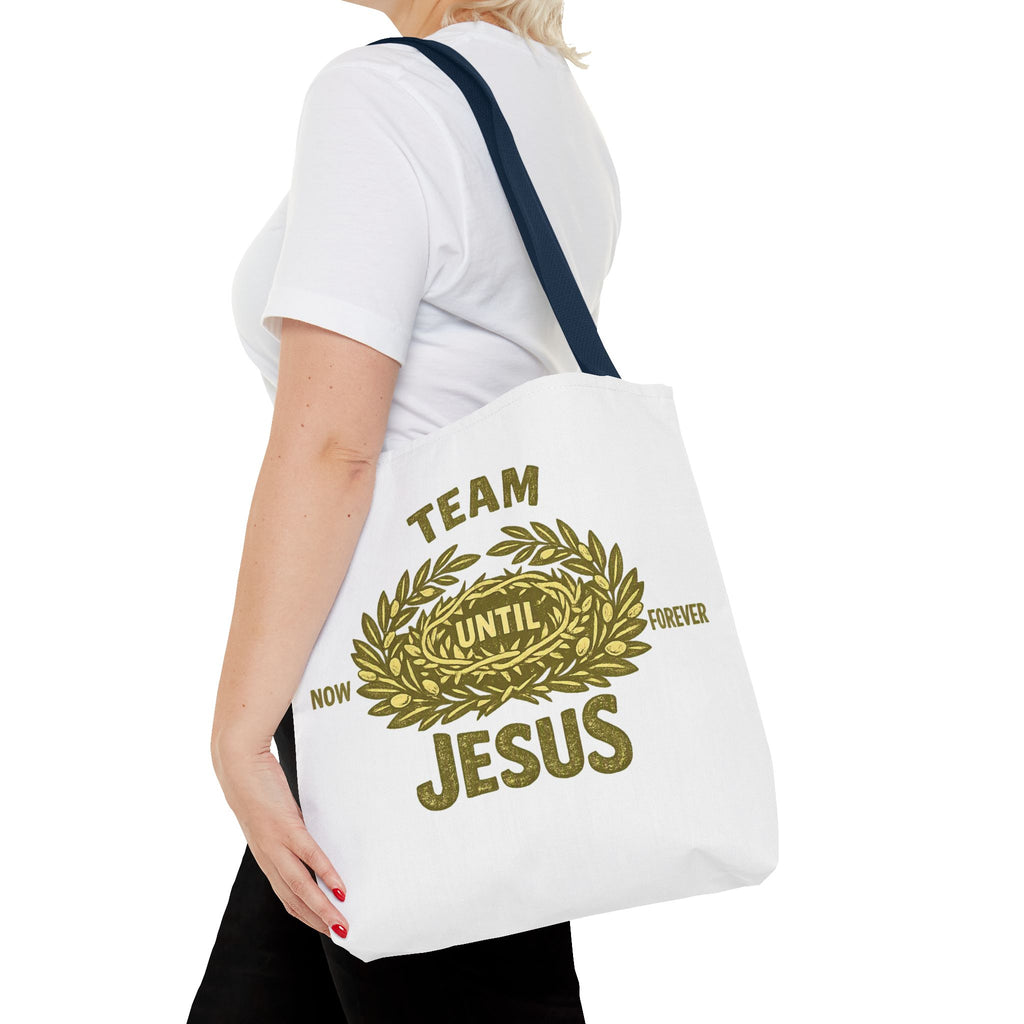 Team Jesus Tote Bag — Now Until Forever Christian Canvas Tote
