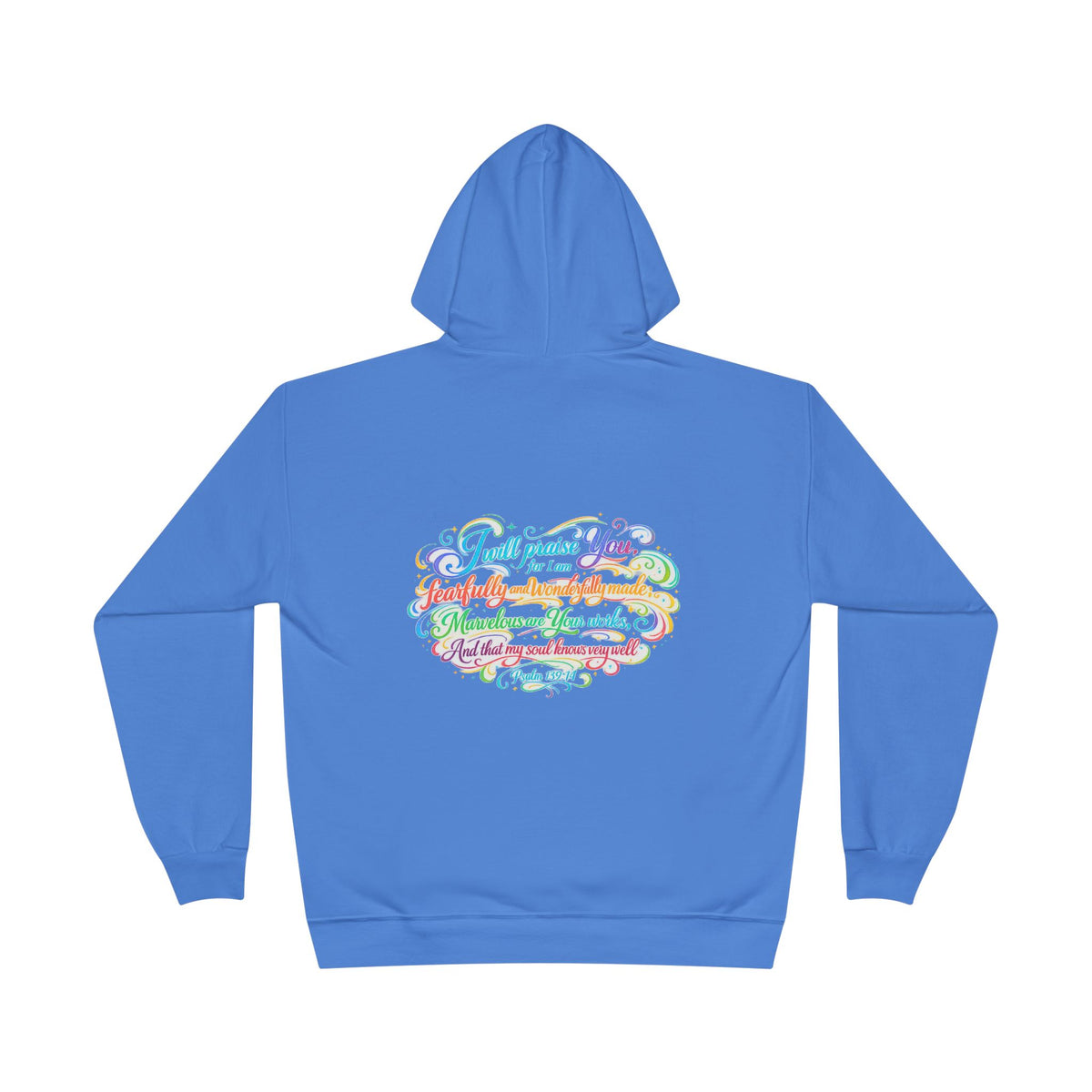 Fearfully and Wonderfully Made Pastel Eco Hoodie — Inspirational Unisex Pullover