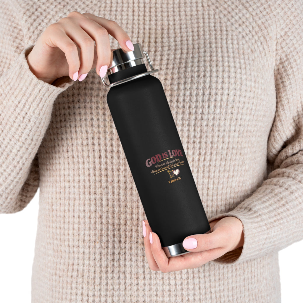 God Is Love 22oz Vacuum Insulated Bottle — Christian Faith Water Bottle