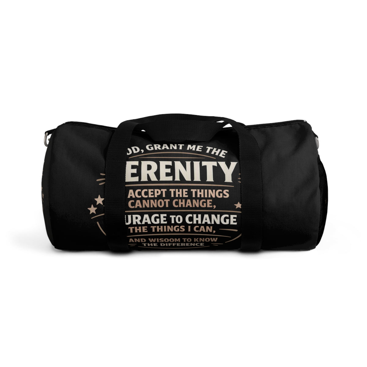 Serenity Prayer Duffel Bag — Inspirational Gym & Travel Bag