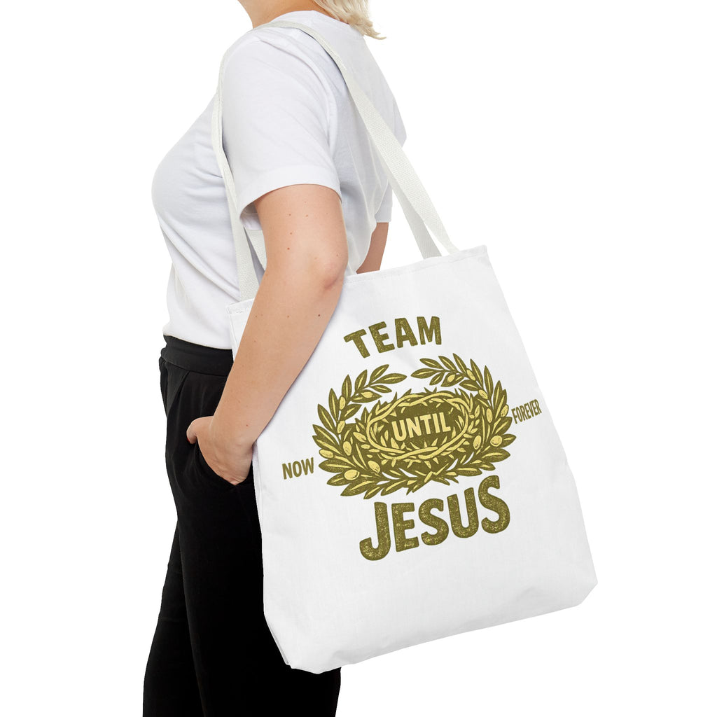 Team Jesus Tote Bag — Now Until Forever Christian Canvas Tote
