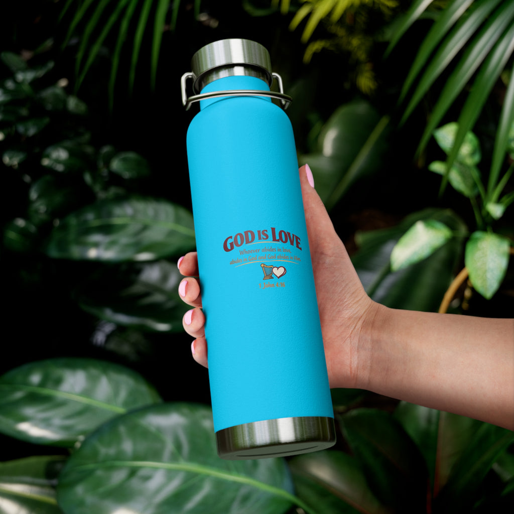 God Is Love 22oz Vacuum Insulated Bottle — Christian Faith Water Bottle