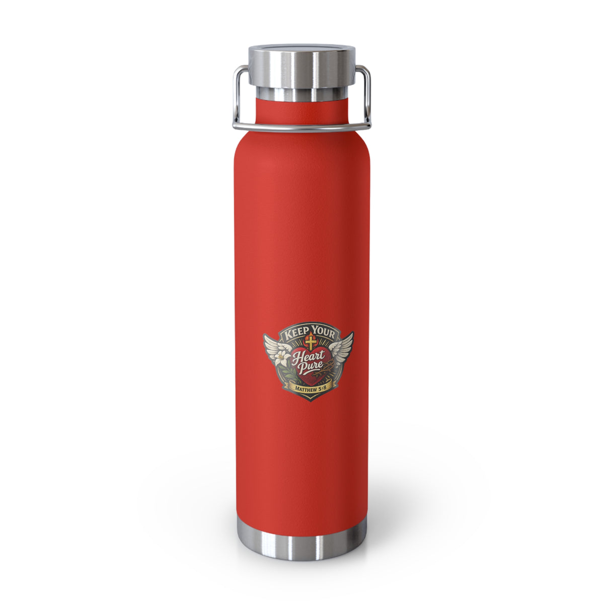 Vintage Crest 22oz Copper Vacuum Insulated Bottle – Keep Your Heart Pure