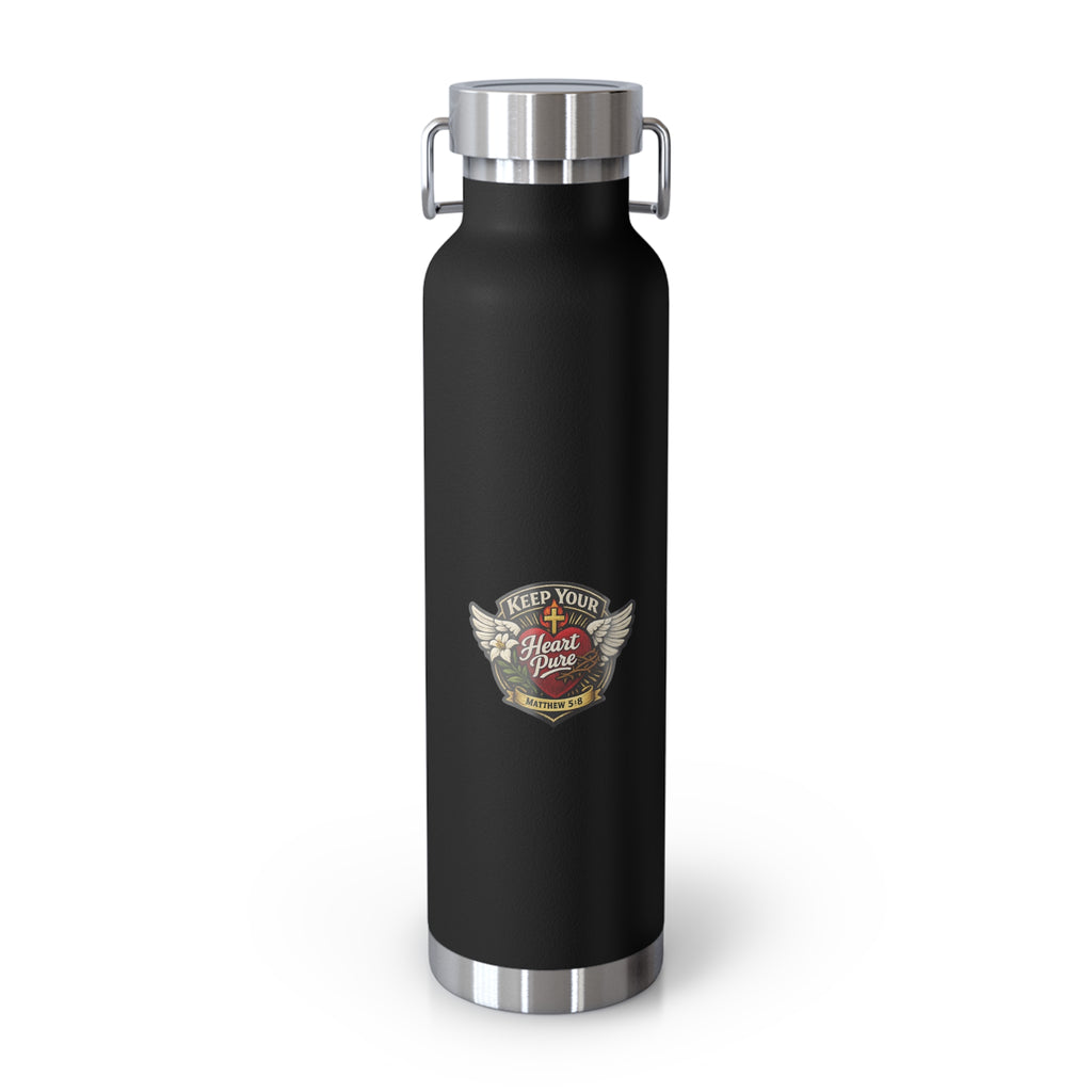 Vintage Crest 22oz Copper Vacuum Insulated Bottle – Keep Your Heart Pure