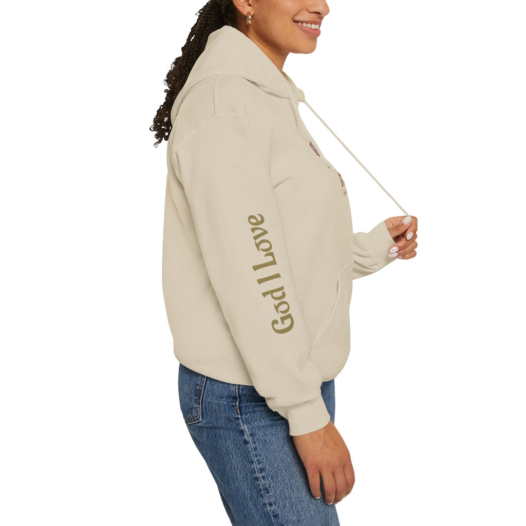 God Is Love Hoodie — Inspirational Christian Sweatshirt with Script Text