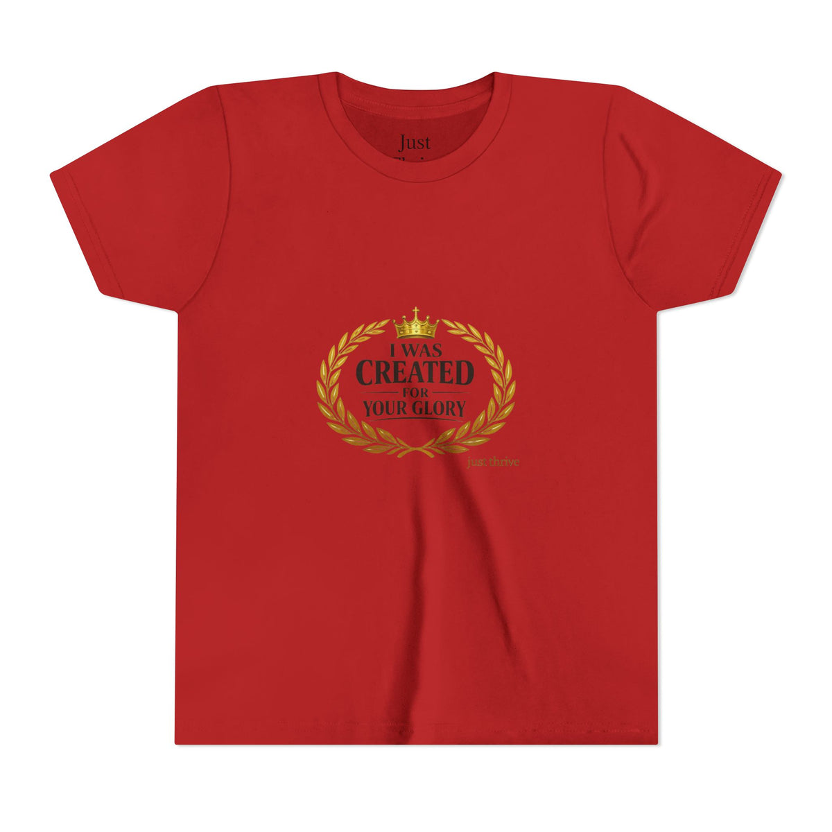 Kids 'I Was Created For Your Glory' Short Sleeve Tee — Christian Youth Faith Shirt