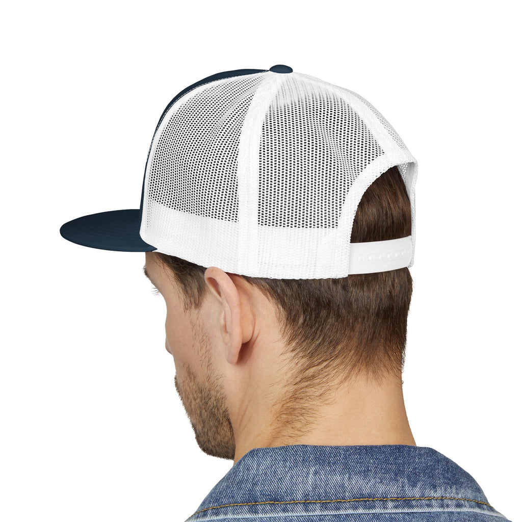 No Weapon Formed Trucker Cap — Christian Faith Statement Mesh Hat