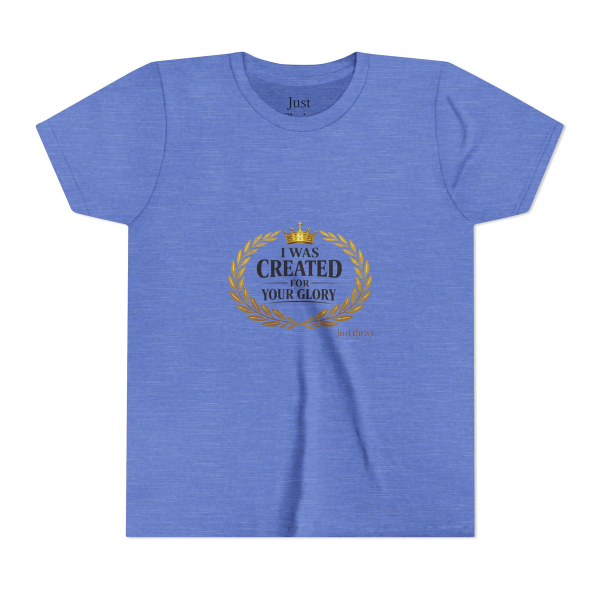 Kids 'I Was Created For Your Glory' Short Sleeve Tee — Christian Youth Faith Shirt