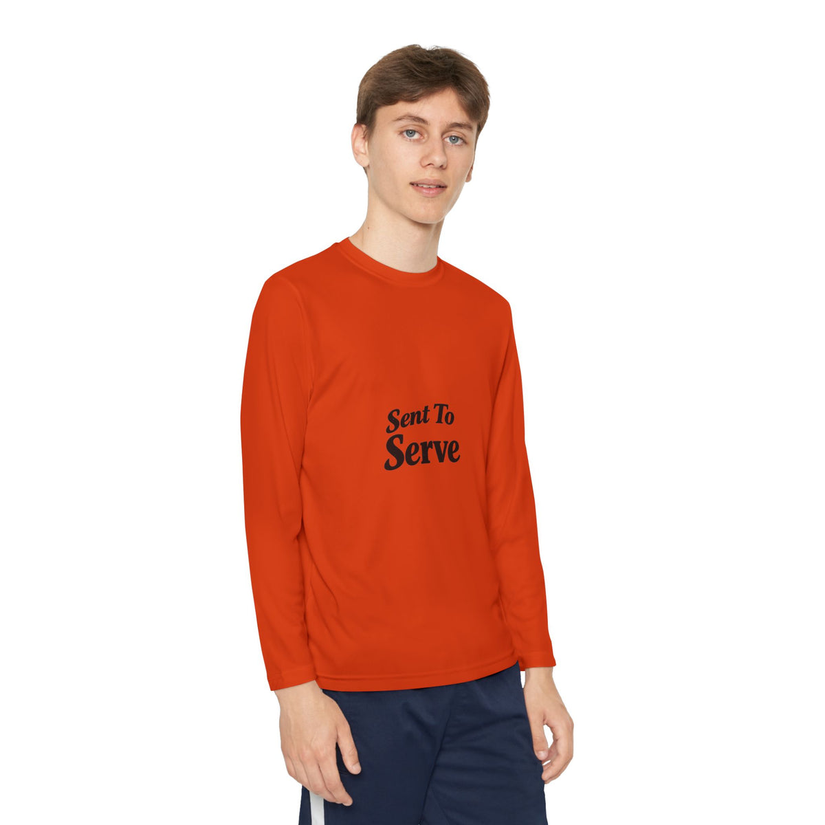 Youth Long Sleeve Tee — "Sent to Serve" Inspirational Christian Shirt