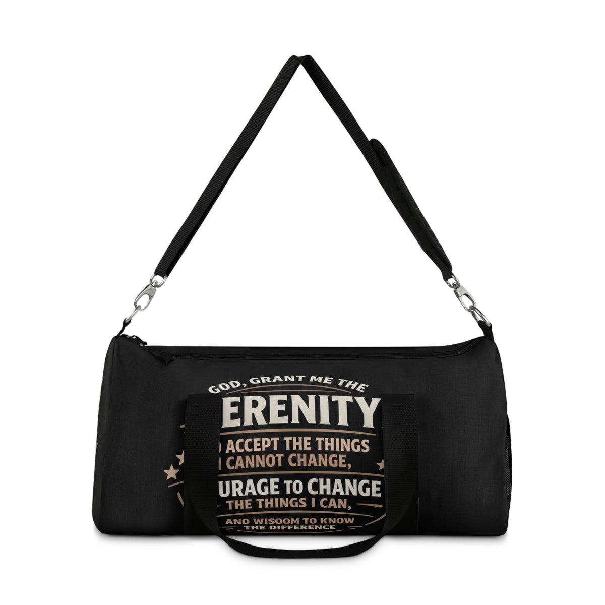 Serenity Prayer Duffel Bag — Inspirational Gym & Travel Bag