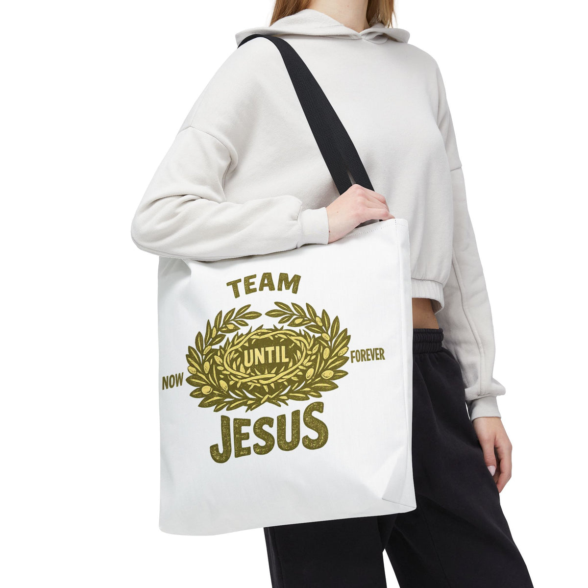 Team Jesus Tote Bag — Now Until Forever Christian Canvas Tote