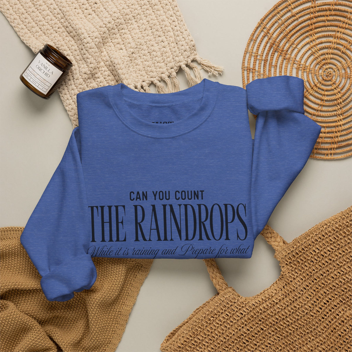 Crewneck Sweatshirt — "Dance in the Rain" Inspirational Quote Pullover