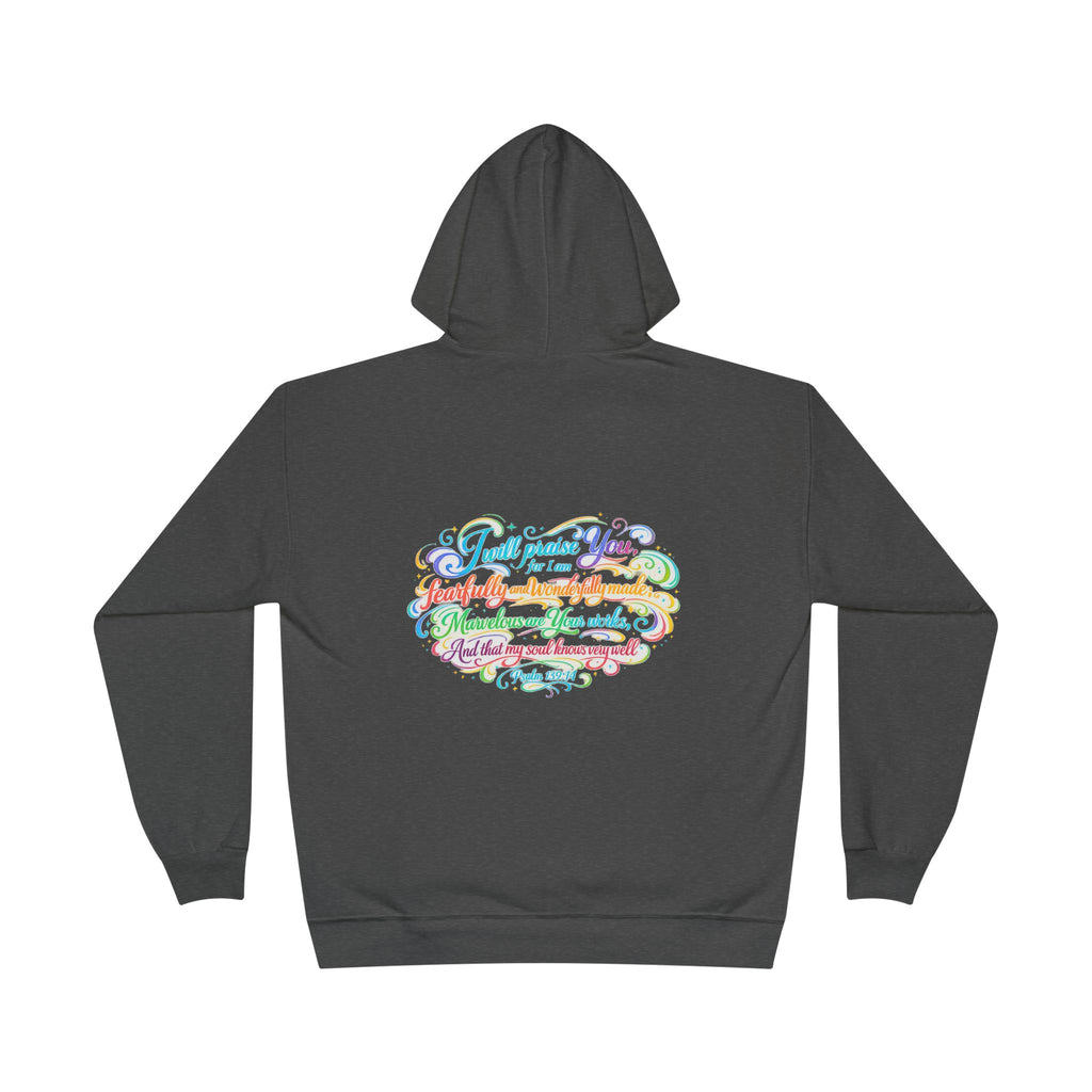 Fearfully and Wonderfully Made Pastel Eco Hoodie — Inspirational Unisex Pullover