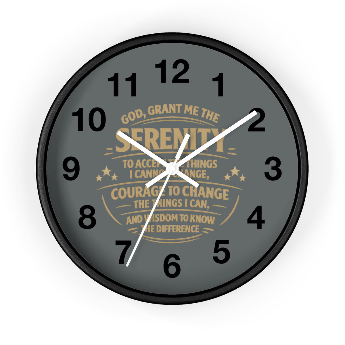 Serenity Prayer Wall Clock — Inspirational Home Décor Clock