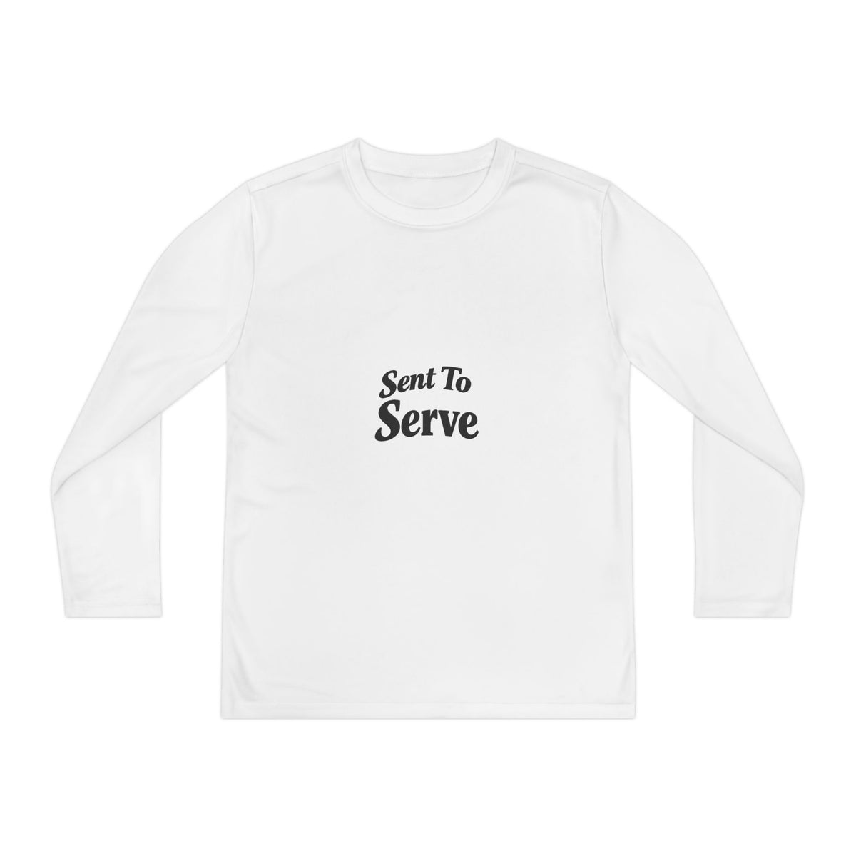 Youth Long Sleeve Tee — "Sent to Serve" Inspirational Christian Shirt