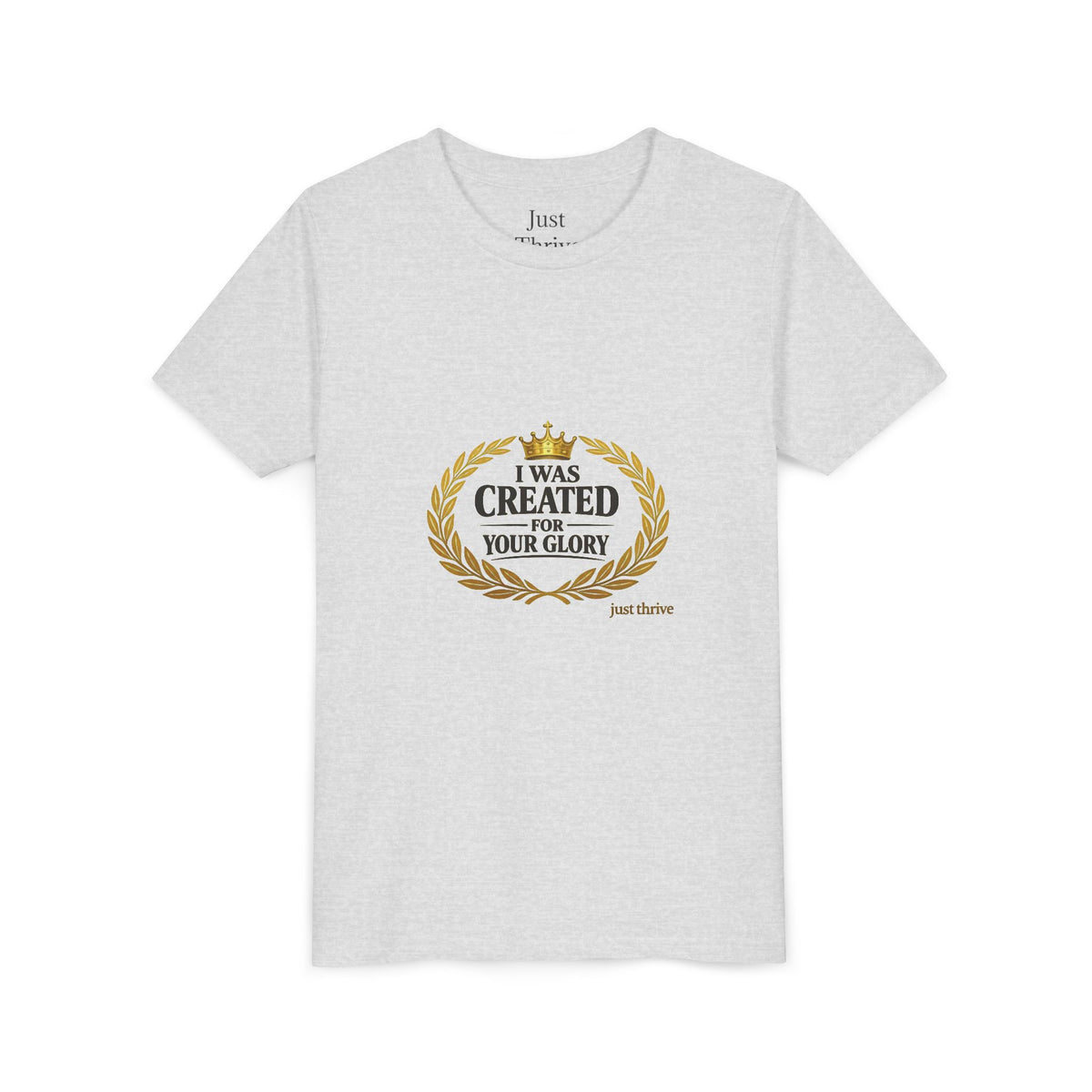 Kids 'I Was Created For Your Glory' Short Sleeve Tee — Christian Youth Faith Shirt