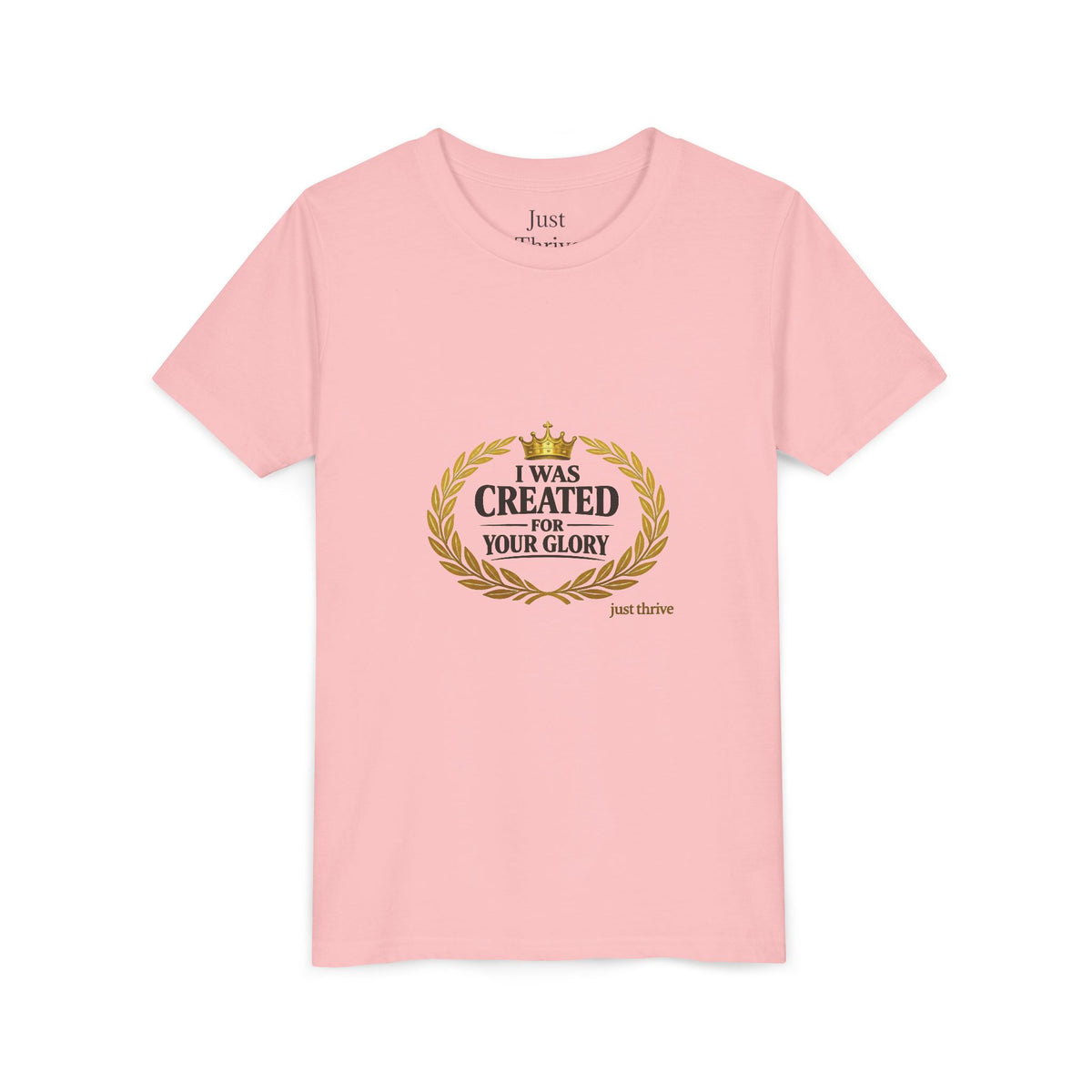 Kids 'I Was Created For Your Glory' Short Sleeve Tee — Christian Youth Faith Shirt