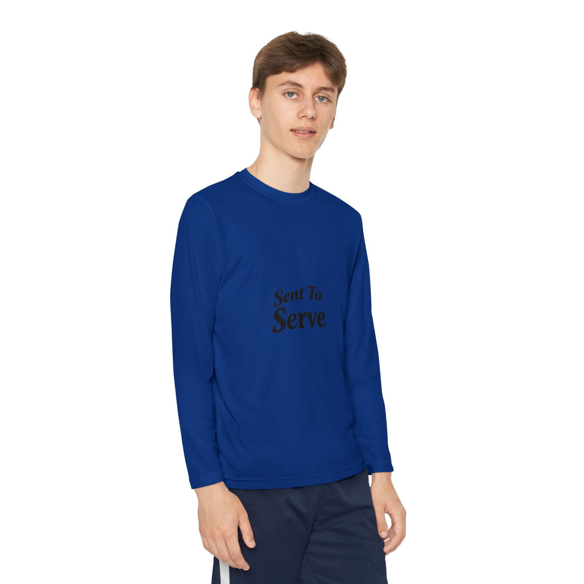 Youth Long Sleeve Tee — "Sent to Serve" Inspirational Christian Shirt