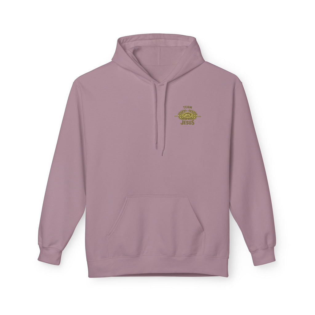 Christian Hoodie - "Team Jesus: Now Until Forever" Gold Laurel Pullover