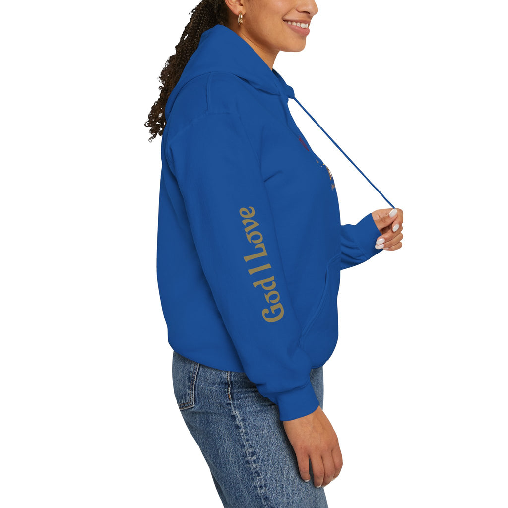 God Is Love Hoodie — Inspirational Christian Sweatshirt with Script Text