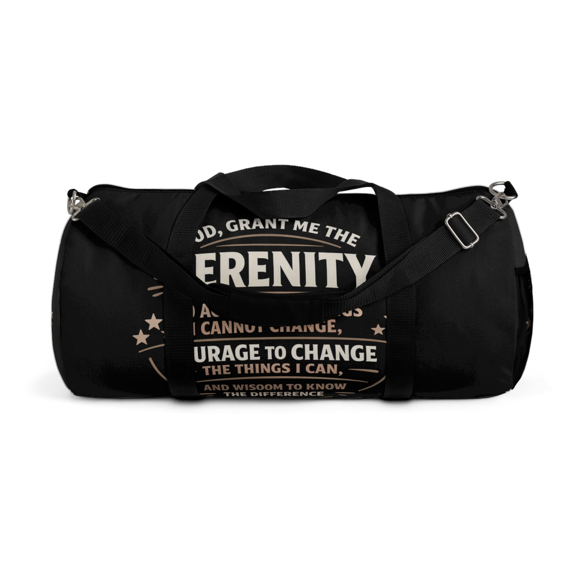 Serenity Prayer Duffel Bag — Inspirational Gym & Travel Bag