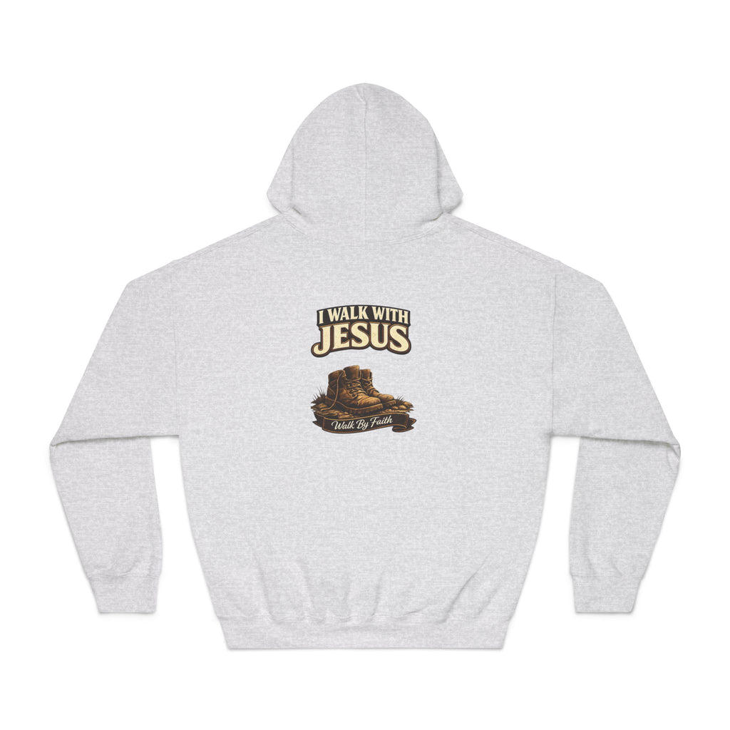 I Walk with Jesus Hoodie — Christian Faith Sweatshirt