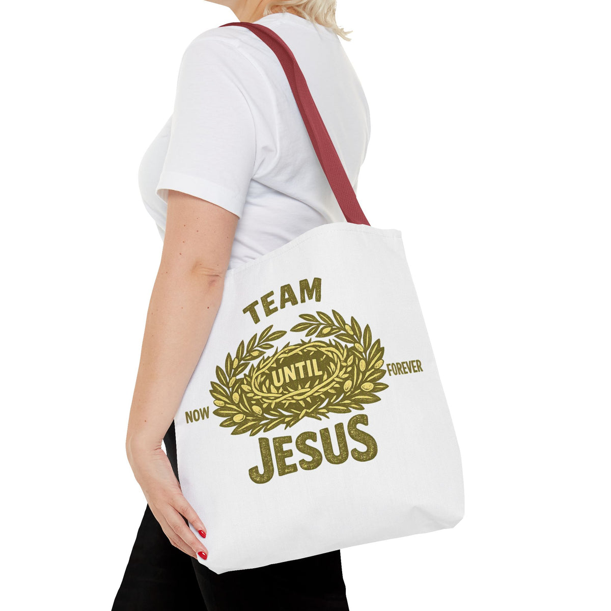 Team Jesus Tote Bag — Now Until Forever Christian Canvas Tote